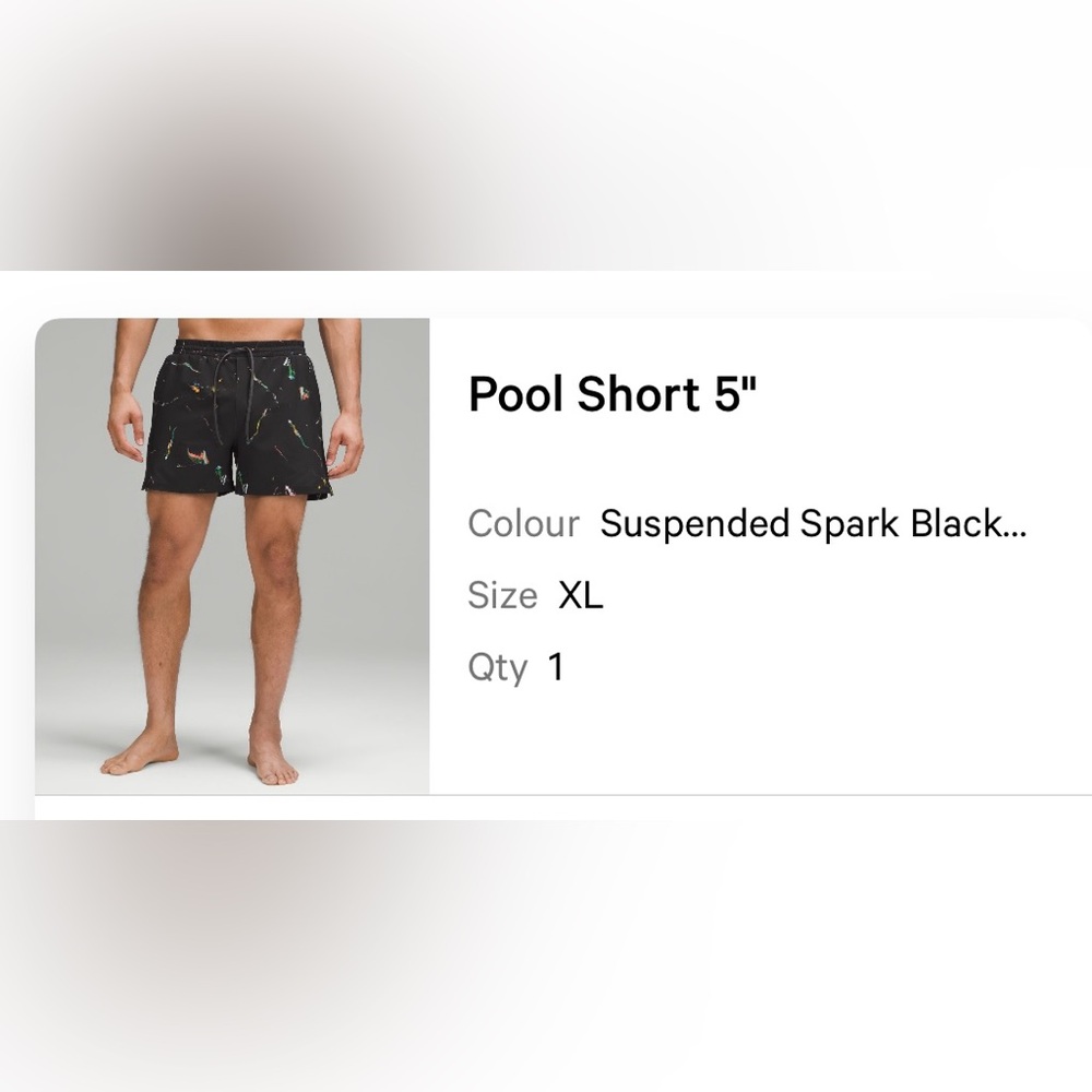 Lululemon men’s 5in inseam swim shorts